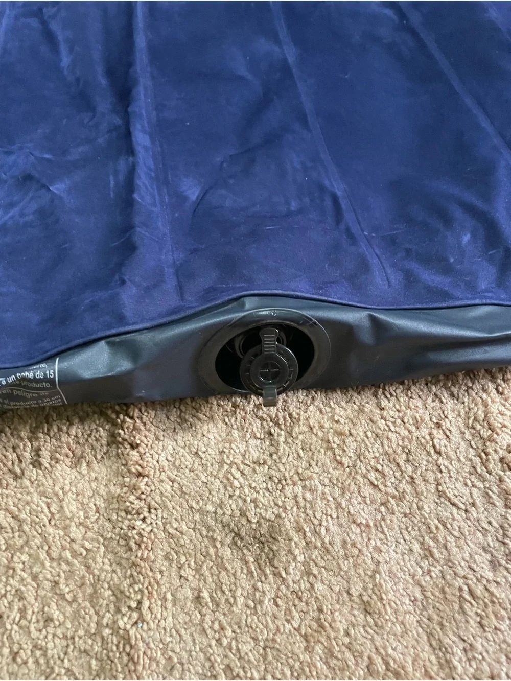 Plush Navy Blue Inflatable Twin Intex Air Mattress